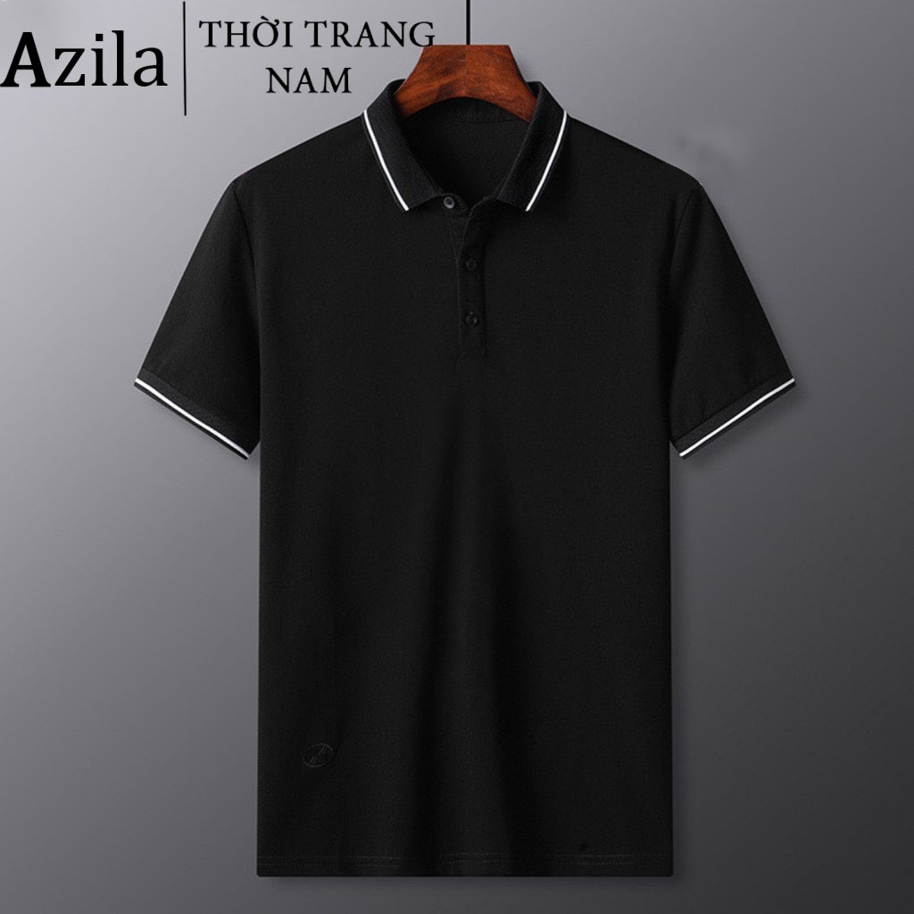 Áo Polo Nam, Áo Phông Cổ Bẻ Dáng Suông Phối Viên Chất Liệu Vải Cotton Cá Sấu Cao Cấp  - Azila - AC120 | BigBuy360 - bigbuy360.vn
