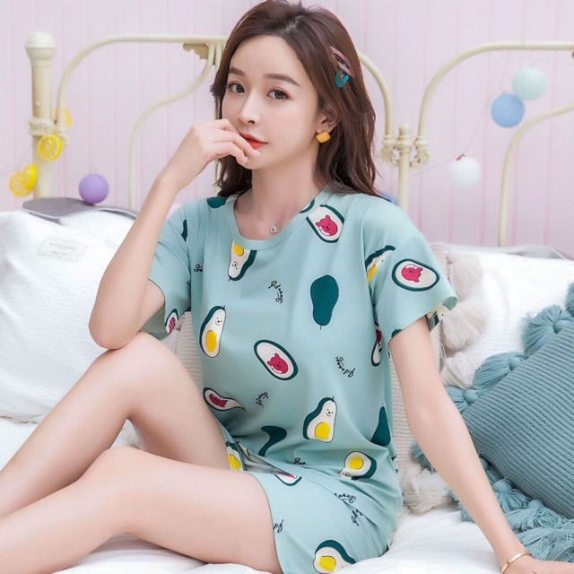 Bộ đồ mặc nhà BIGSIZE 85 KG phong cách Hàn Quốc với chất liệu thoáng mát kèm họa tiết ICON siêu dễ thương, CADIE HOUSE | BigBuy360 - bigbuy360.vn