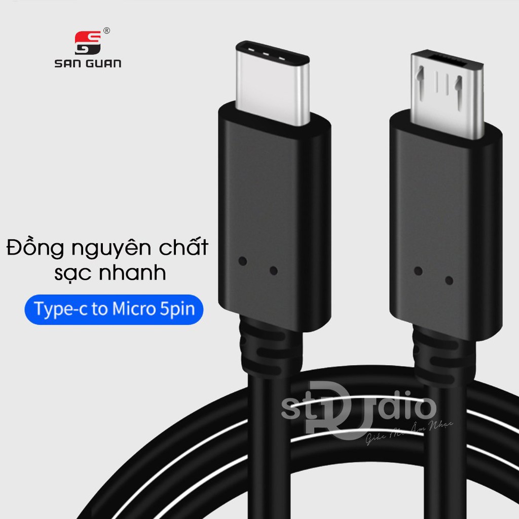 Cáp chuyển Micro USB to Type-C Hàng chính hãng