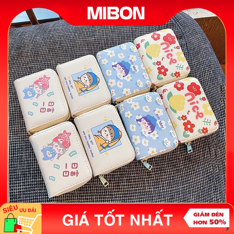 Ví nữ mini ngắn dễ thương cute thời trang giá rẻ nhỏ gọn cầm tay bỏ túi nhiều ngăn tiện lợi