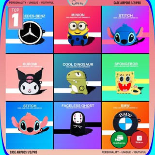 Vỏ Bảo Vệ Hộp Đựng Bao Tai Nghe, Case Airpods 2/3/1/i7/i9/i12/Pro/TWS - Sillicone Dẽo Hoạt Hình Cute