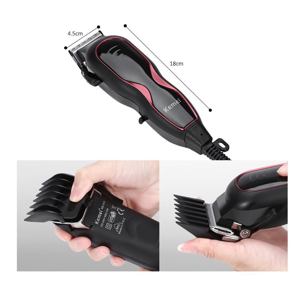 Tăng Đơ Cắt Tóc Chuyên Nghiệp Có Dây Kemei KM-1027  Máy Cắt Tóc Gia Đình Người Lớn Trẻ Em