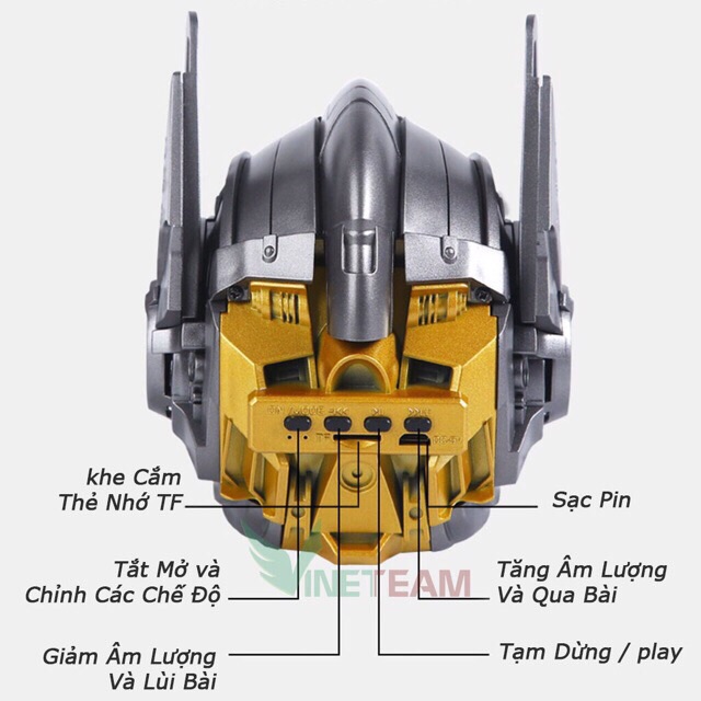 Loa bluetooth robot Transformer Bass cực hay