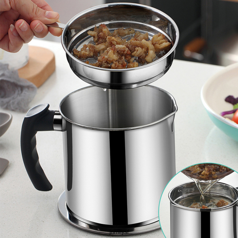 Bình lọc dầu ăn bằng thép không gỉ dung tích 1.3l tiện dụng