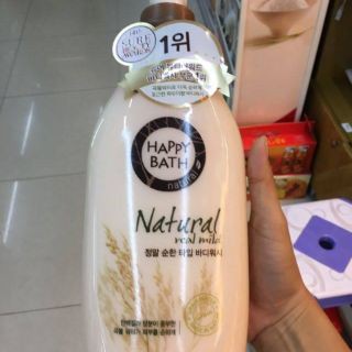 Sữa tắm hương lúa mạch Happy Bath Natural Real Mild 500ml