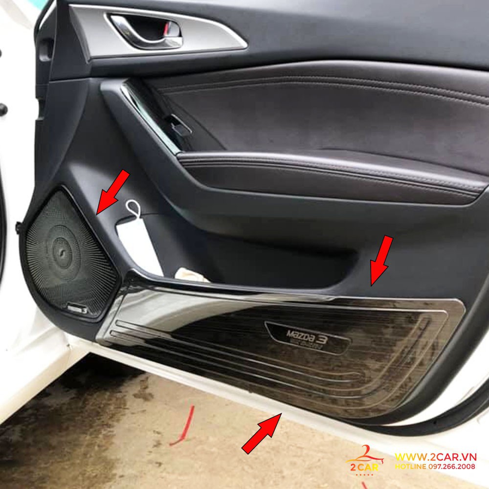 Ốp màng loa, tapli cửa Mazda 3 đời 2015-2019. 2020-2021 Titan cao cấp