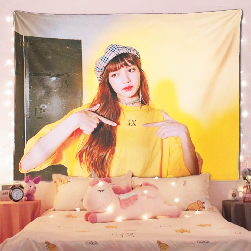 LISA BLACKPINK 3💖FREESHIP💖 Tranh vải treo tường cỡ lớn Decor trang trí phòng ngủ phòng khách 💖 nhận in hình YÊU CẦU