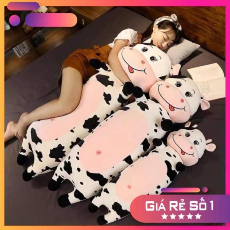Gối ôm gấu bông bò sữa hàng nhập khẩu_Ruột bông kháng khuẩn,siêu mềm co giãn 4 chiều_Thích hợp làm quà tặng