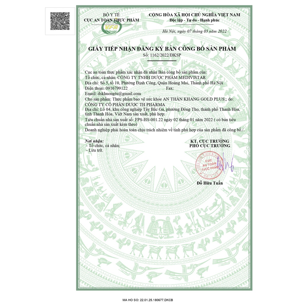 Viên Uống Ngủ Ngon An Thần Khang MEDIVISTA PHARMA Giúp Giảm Căng Thẳng, Không Lo Nặng Đầu Khi Thức Giấc 30 Viên/ Hộp