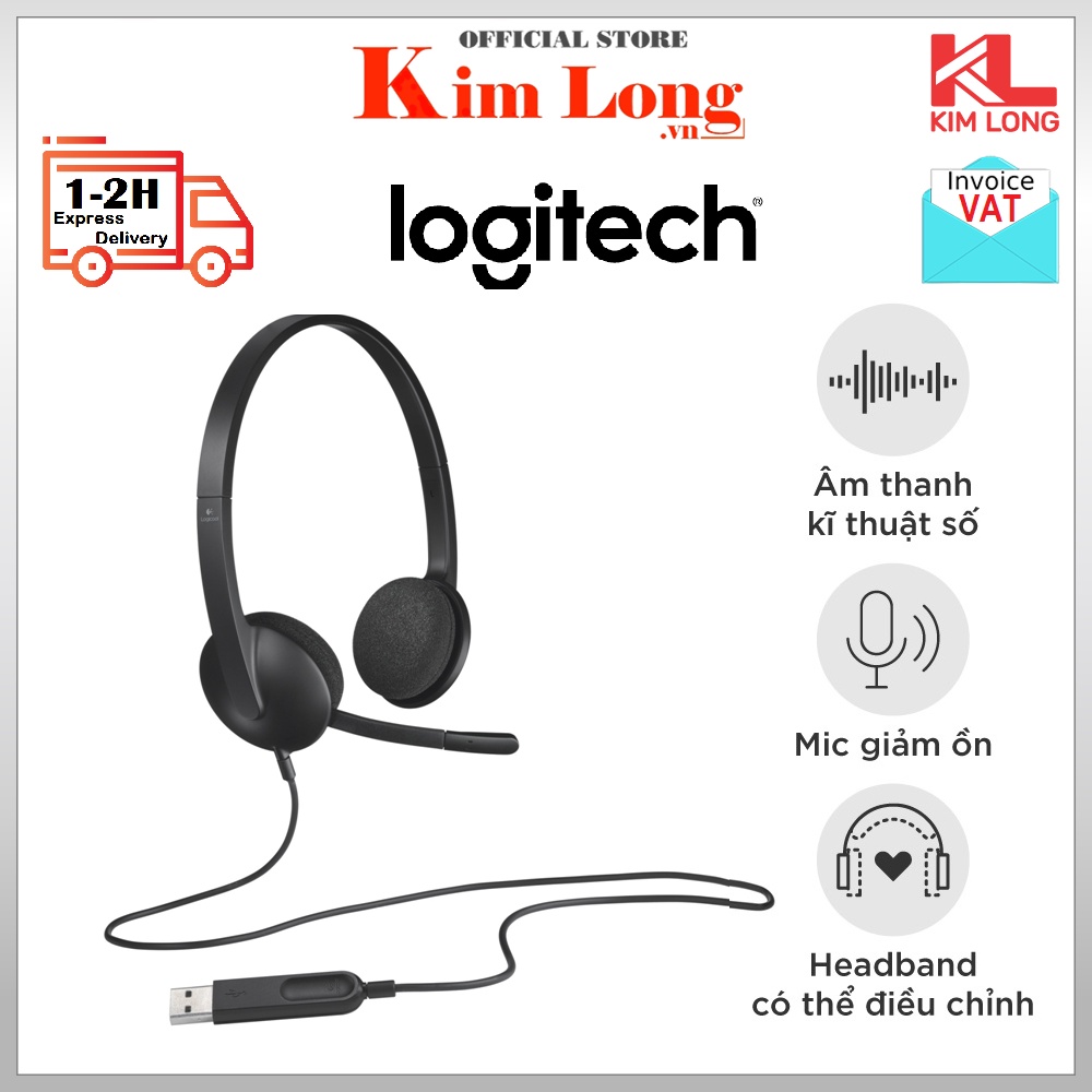 Tai nghe Logitech H340 Micro khử tiếng ồn - Bảo hành 12 tháng chính hãng