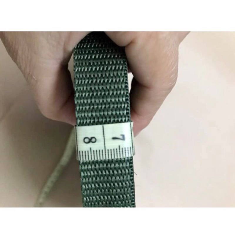 Cuộn 60 Mét Dây dù dẹp bản 2cm - Màu xanh rêu