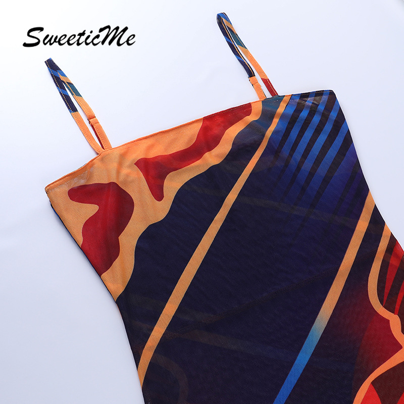 Đầm Hai Dây In Họa Tiết Trừu Tượng Gợi Cảm Dành Cho Nữ 2021 | BigBuy360 - bigbuy360.vn