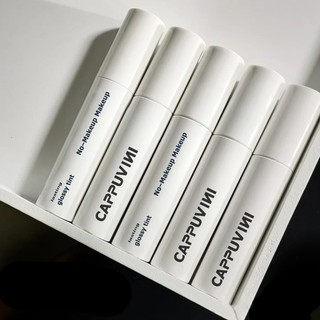 Son môi CAPPUVINI, son bóng tint trang điểm, dưỡng ẩm, lâu trôi thiết kế vỏ trắng C1