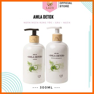 Bộ Dầu Gội Thảo Dược Amla Laco Ngăn Ngừa Rụng Tóc, Kích Thích Mọc Tóc Ngăn Ngừa Gàu Ngứa Nấm Đầu Cho Mẹ Và Bé.