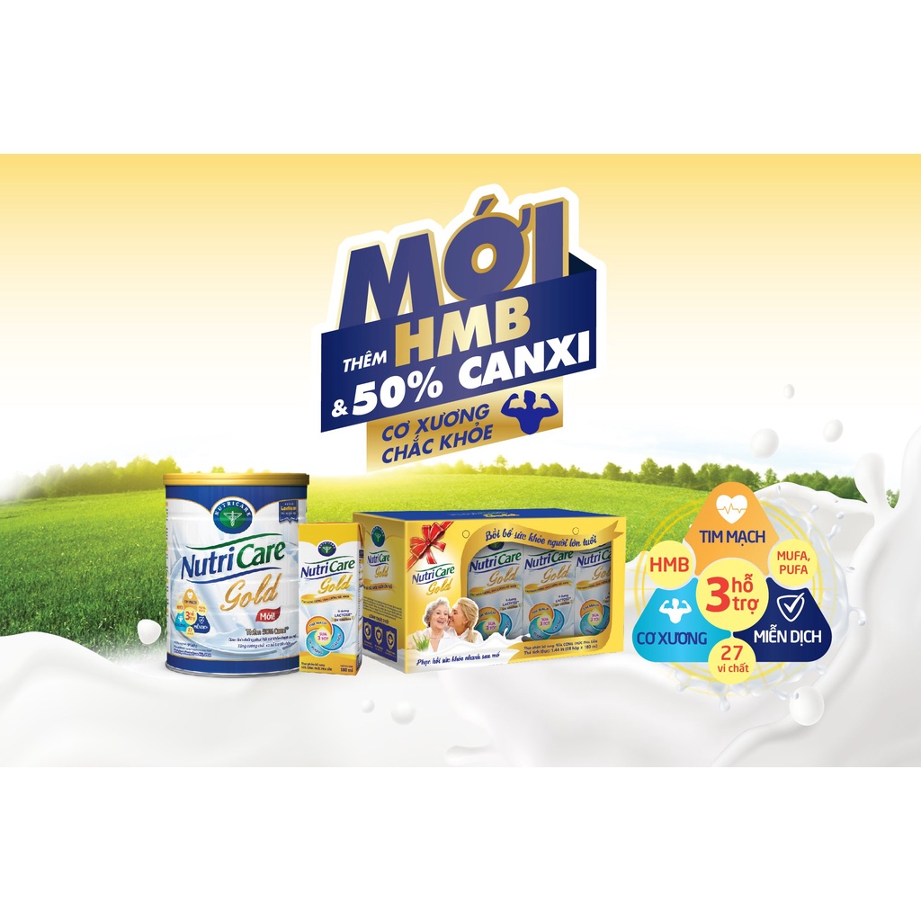 Sữa bột Nutricare Gold Mới phục hồi bồi bổ cơ thể (900g)