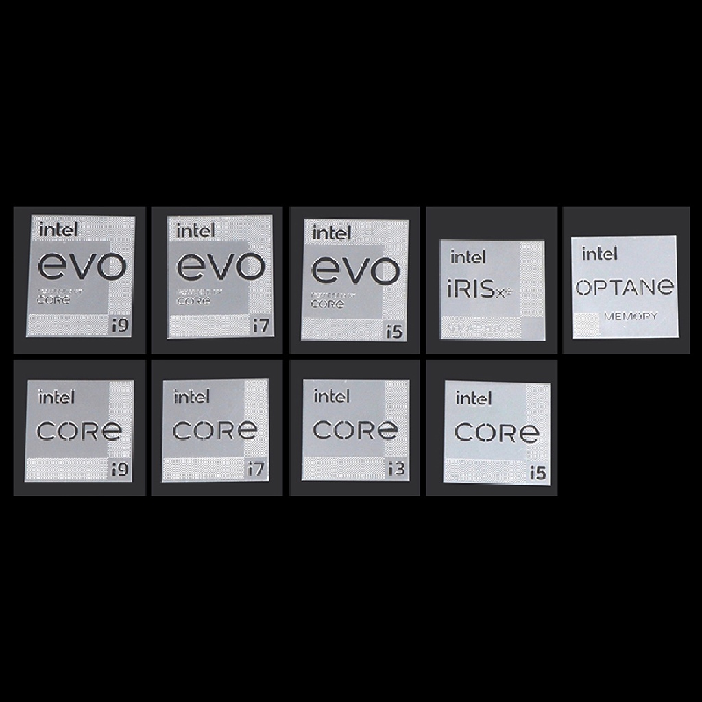 Sticker Kim Loại Dán Trang Trí Máy Tính Intel EVO CORE i9 i7 i5 i3 Thế Hệ 11