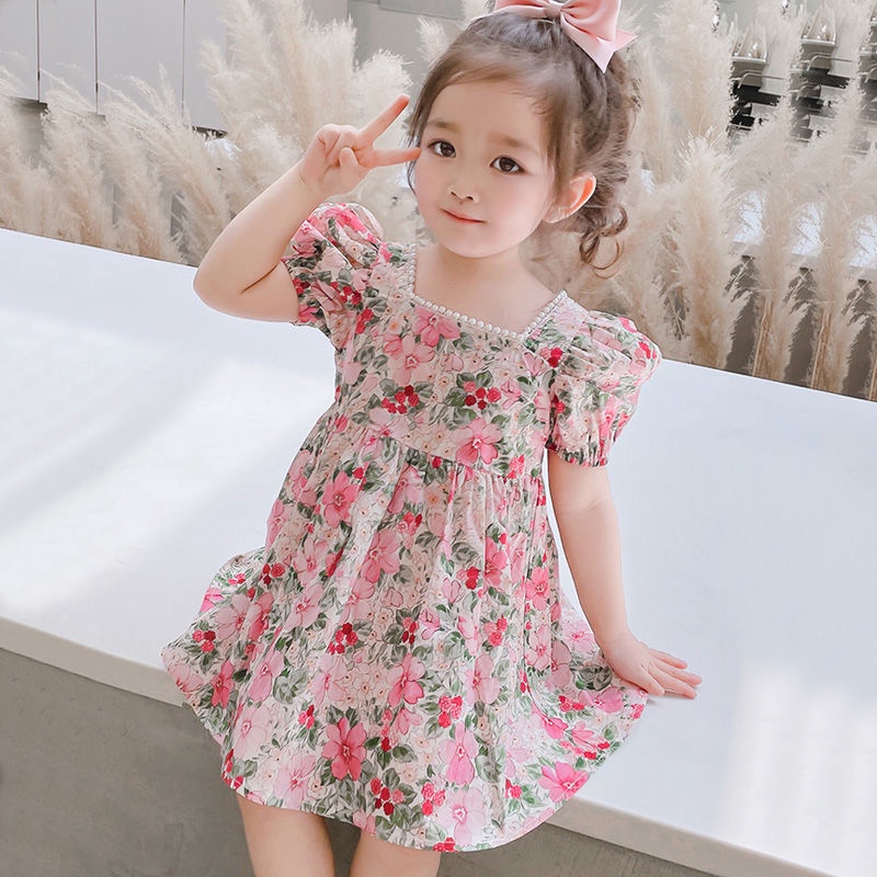 Đầm Công Chúa Mùa Hè Phong Cách Hàn Quốc Kiểu Mới Cho Bé Gái