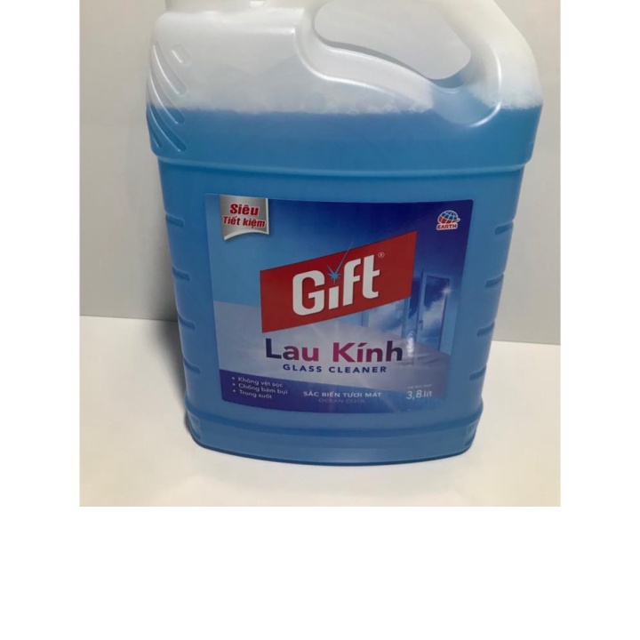 (Siêu tốc) Nước lau kính Gift chính hãng can lớn 4kg dùng cho khách sạn, nhà hàng, quán ăn, cửa hàng, quán cafe, phòng t