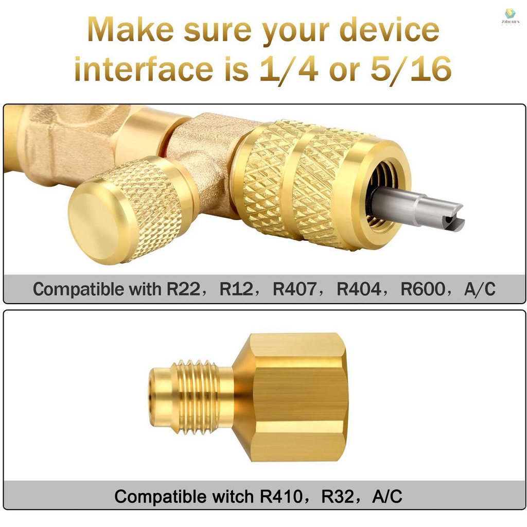 Dụng Cụ Tháo Lõi Van Máy Điều Hòa Xe Hơi Hai Kích Thước SAE 1 / 4inch 5 / 16inch HVAC R22 R410A