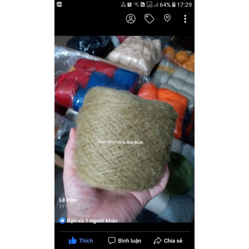 Len mohair sợi nhỏ và vừa, cuộn 100g