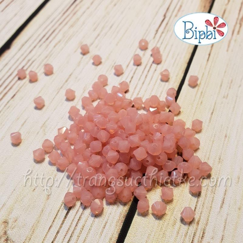 Hạt pha lê Tiệp màu hồng dâu opal