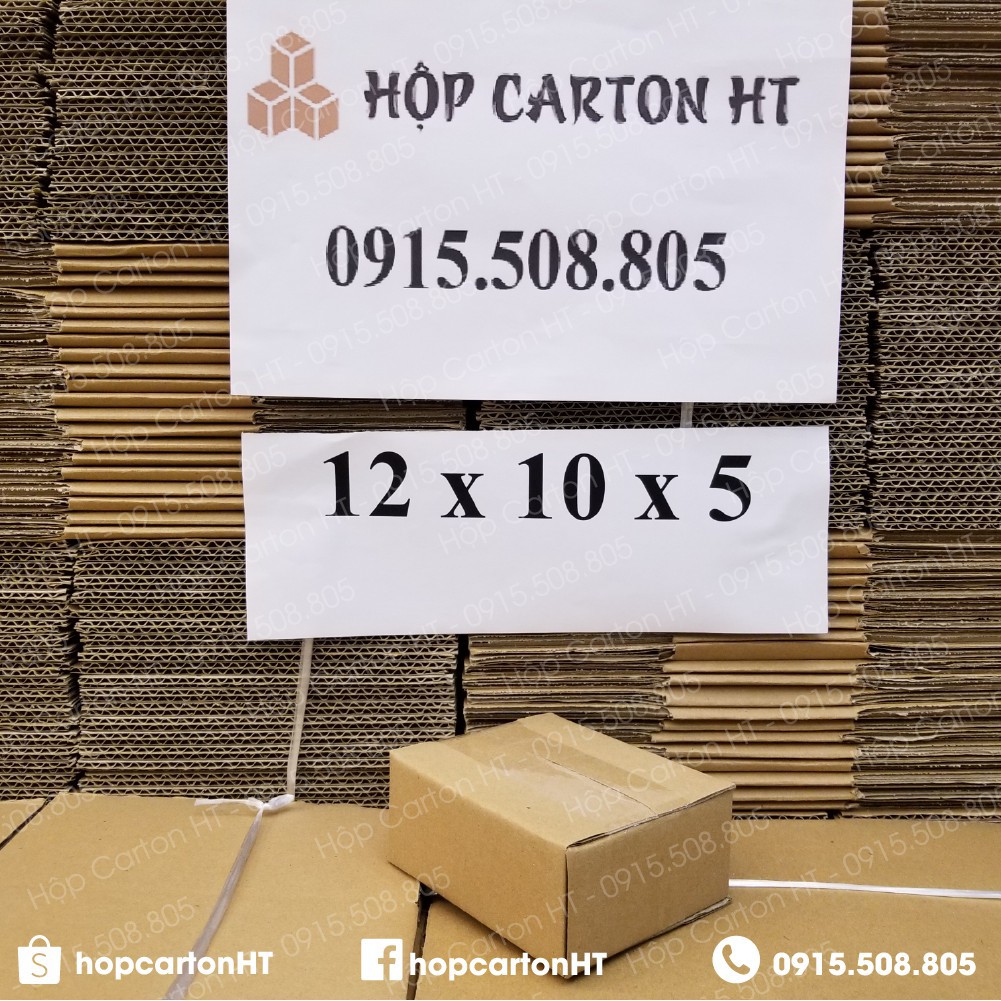 12x10x5 combo 100 hộp carton (Freeship Hà Nội)