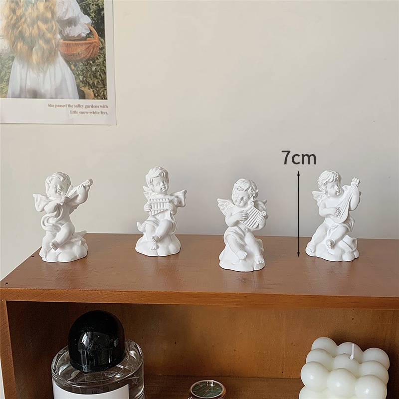 Đồ trang trí Thần Cupid Bằng Nhựa Resin Dễ Thương Để Bàn Trang Trí Nhà Cửa