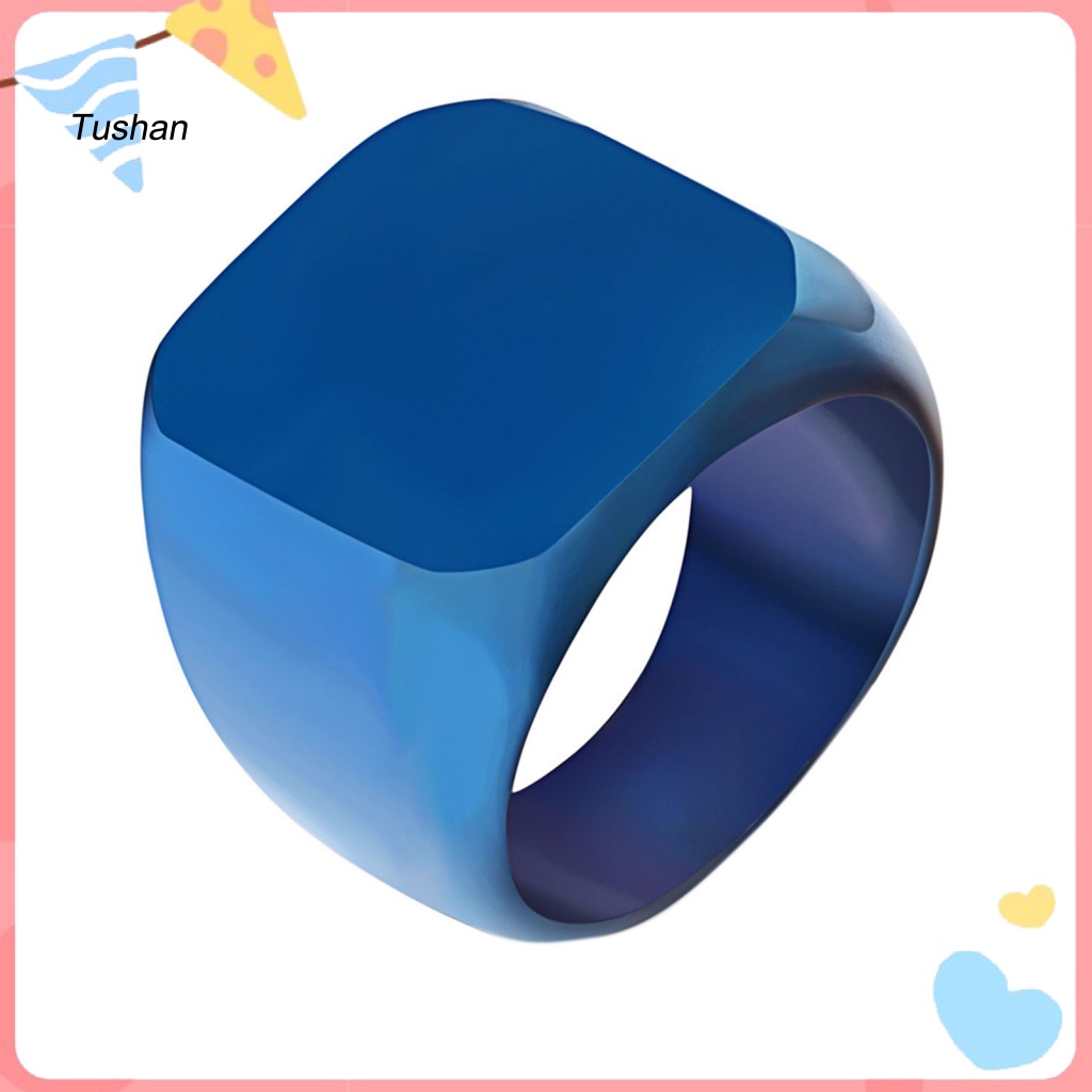 Nhẫn Cặp Hình Vuông Thời Trang Dễ Phối Đồ