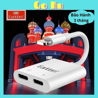 Jack Chuyển Đổi Tai Nghe Jack Chuyển Đổi iphone 7,8,X Lighting 2in1 Earldom OT 33 - Go Ku