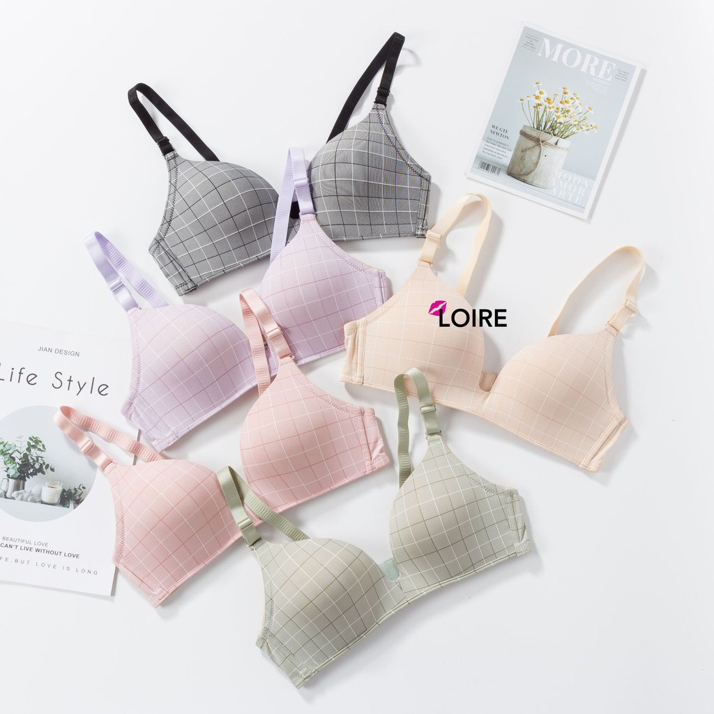 [Mã FAMARAL1 giảm 10K đơn từ 50K] Áo Ngực Kẻ Caro Không Gọng Đệm Mỏng LOIRECHIC BRC02 | BigBuy360 - bigbuy360.vn