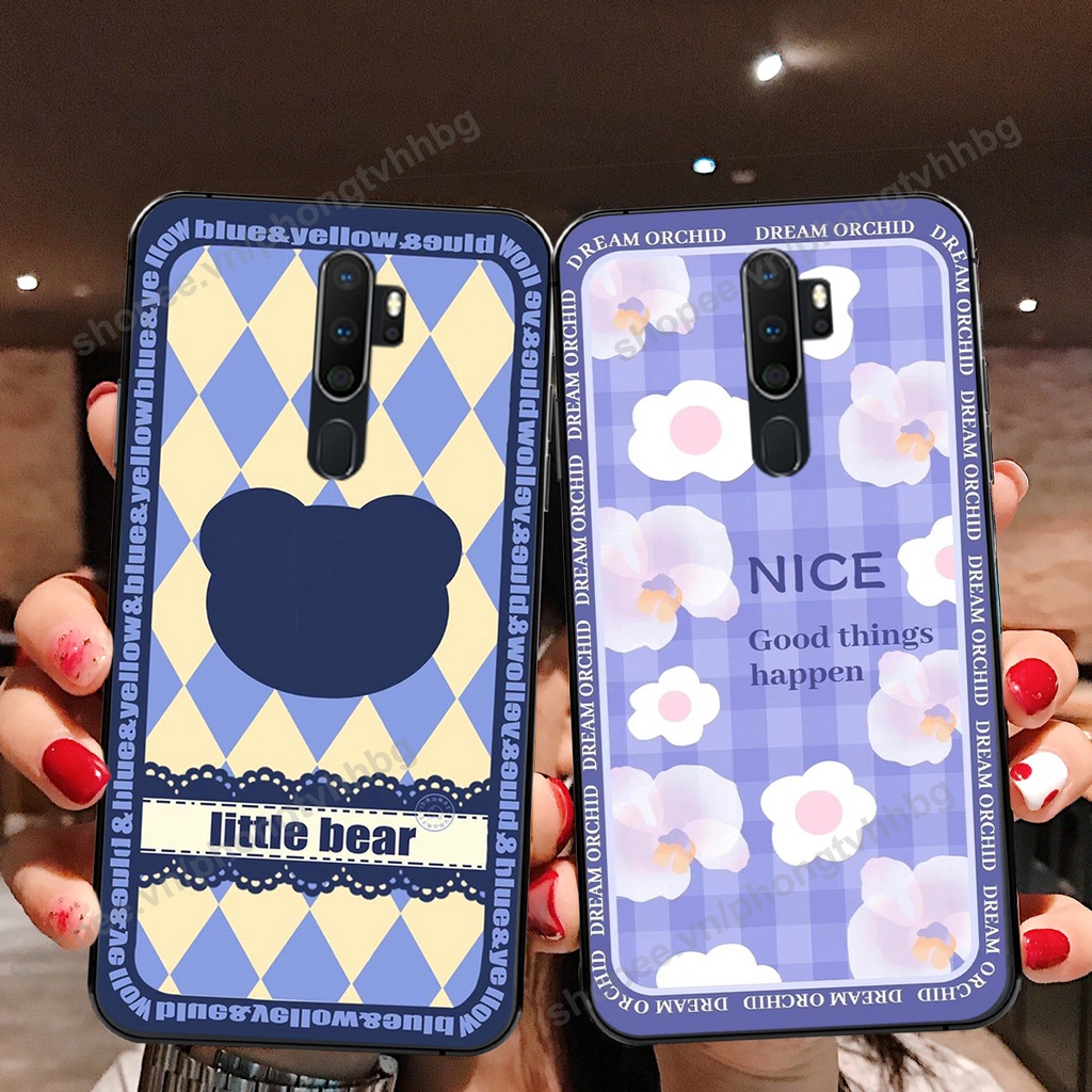 Ốp lưng Oppo A5 2020 / A9 2020 trái tim gấu thể thao , smile mặt cười cực cute
