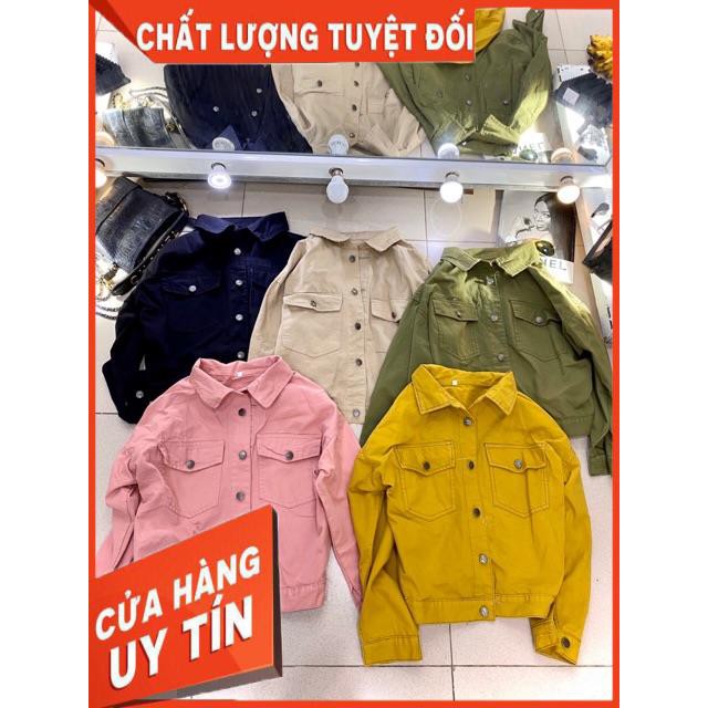 Khoác kaki jacket croptop jeans kaki dày đẹp- hình thật chính chủ | BigBuy360 - bigbuy360.vn