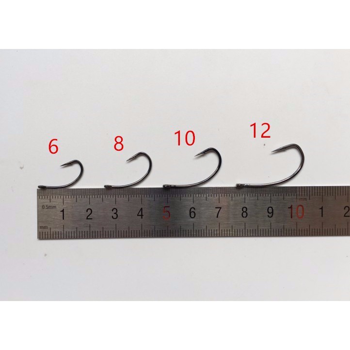 Set 500 Lưỡi Câu Cá Bằng Thép Carbon Cao Cấp Cỡ 6 8 10 12