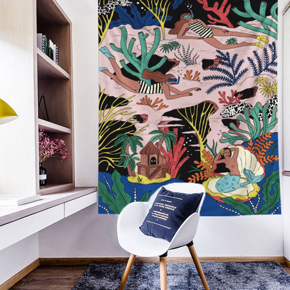 Thảm Treo Tường In Họa Tiết Trừu Tượng Trang Trí Nhà Cửa