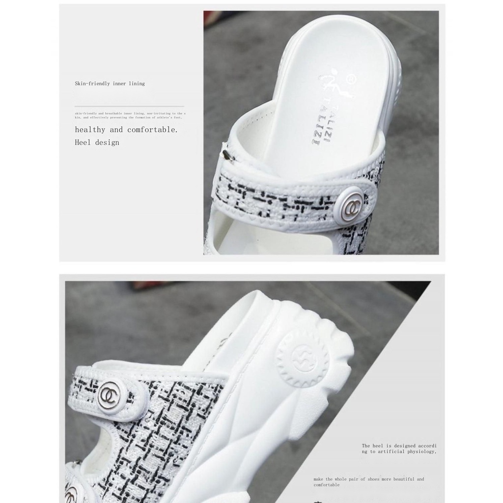 Dép Quai Ngang Đế Xuồng Dày Dặn Thời Trang Mùa Hè 2022 Mới Cho Nữ