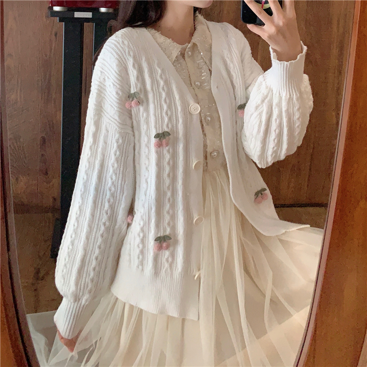 Áo Khoác Len Cardigan Dáng Rộng Dễ Thương Phong Cách Hàn Quốc Thời Trang Xuân Thu | BigBuy360 - bigbuy360.vn