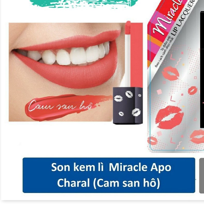 Son kem lì Miracle Apo Lip Lacquer Matte 3ml (Bao bì mới)