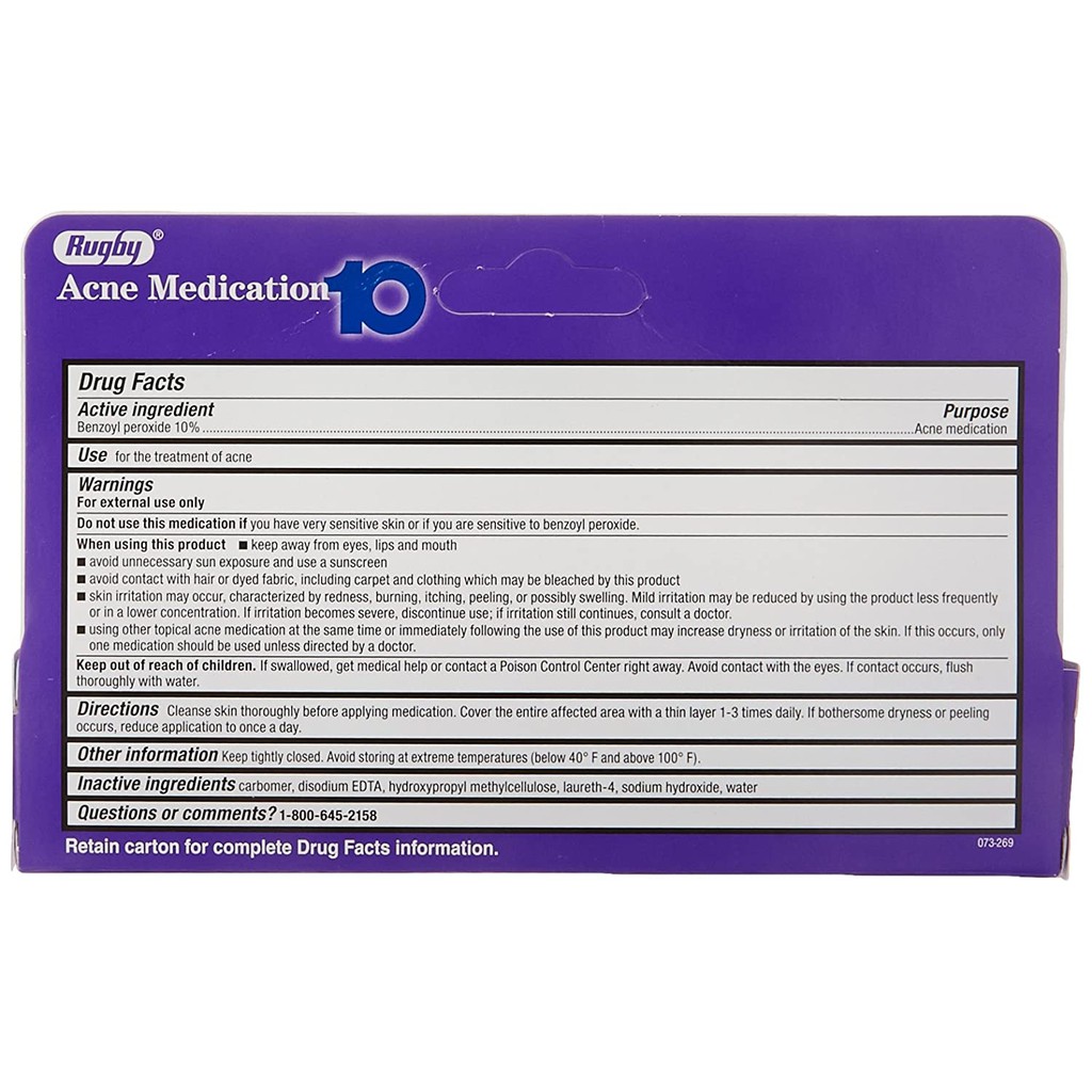 Kem ngừa mụn Rugby Acne medication 10