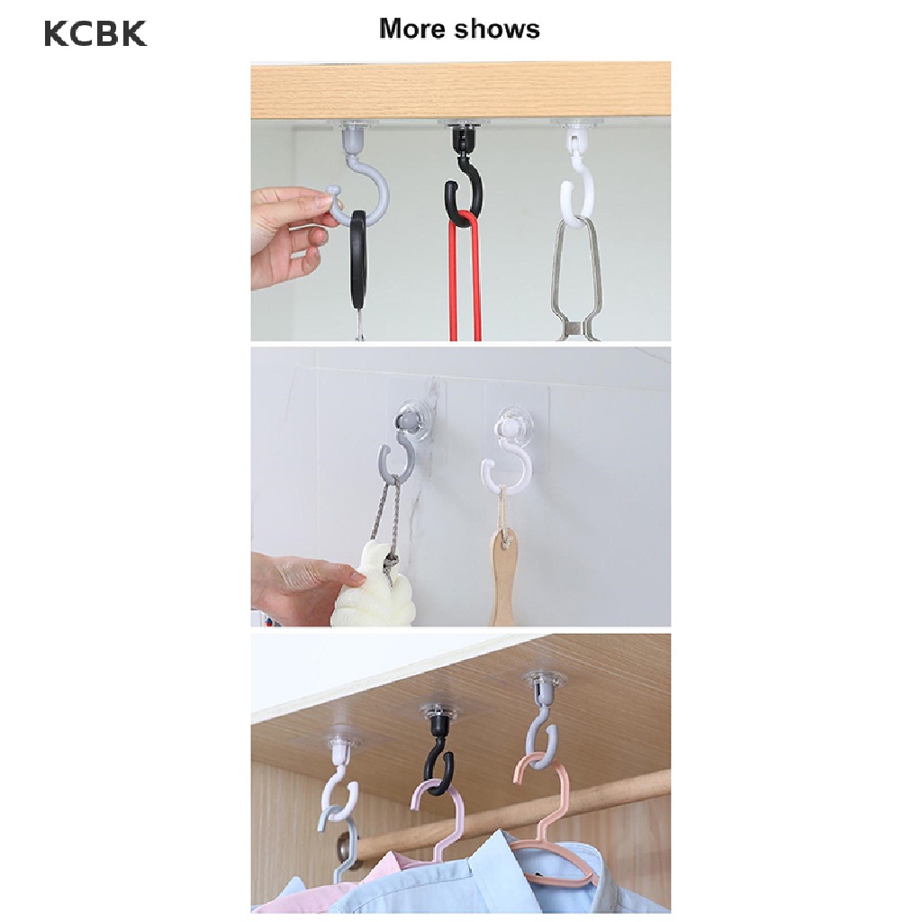 KC Ceiling Rotary Hook Strong Hook Household Multifunction Adhesive Hook Kitchen BK