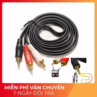 Cáp loa 1 đầu 3.5 ra 2 đầu av - dây loa 1 đầu 3.5 ra đầu 2 av