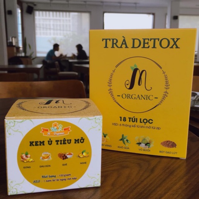 Trà detox + kem tiêu mỡ