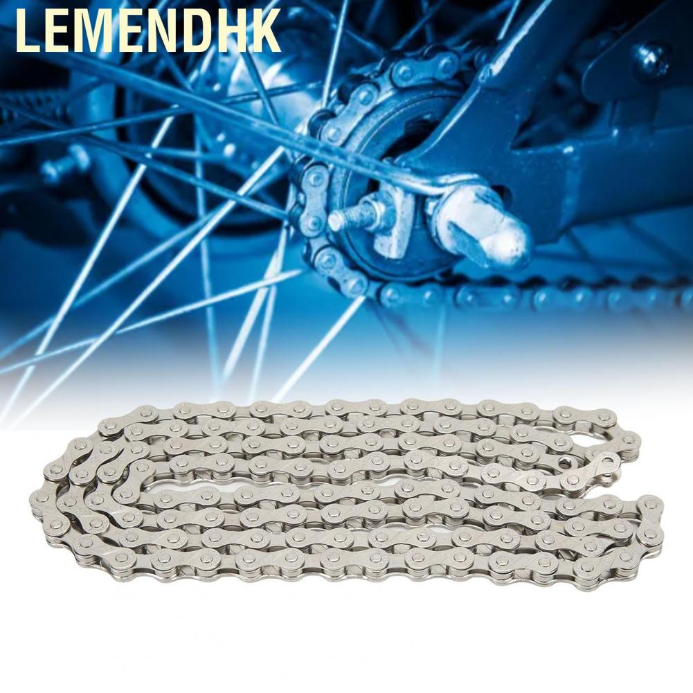 Lemendhk 8 Speed Bike Chain Carbon Steel Silver Road 116 Links Replacement for VG SPORTS