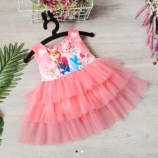 Đầm Elsa 3 tầng in 3D size đại 26kg đến 45kg