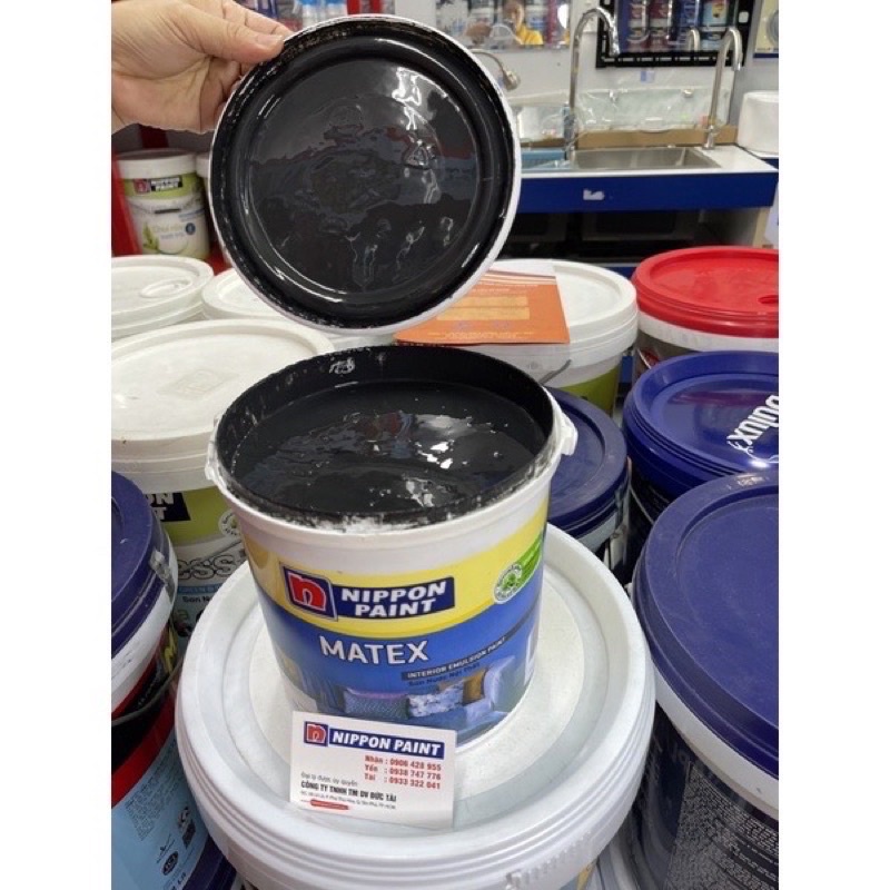 Sơsỉ sơn màu đen giá ưu đãi Nippon Sơn nội thất MATEX 5kg -18lit hàng chính hãng