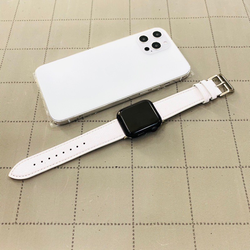 dây da sần màu trắng cực kỳ sang trọng dành cho applewatch