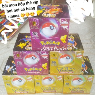 Thẻ bài pokemon hộp vip (32 bộ)