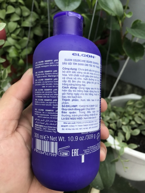 🌾Best Seller🎋Dầu gội khử vàng dành cho tóc tẩy trắng, tóc bạch kim Silver Shampoo Elgon 300ml | BigBuy360 - bigbuy360.vn