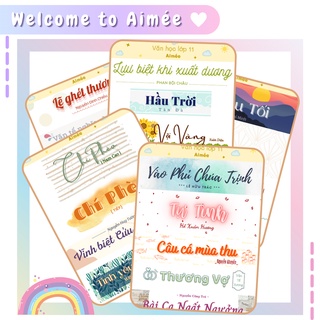 CŨ - Sticker nhãn dán văn học 11, tiêu đề văn học 11, ngữ văn 11| AIMÉE