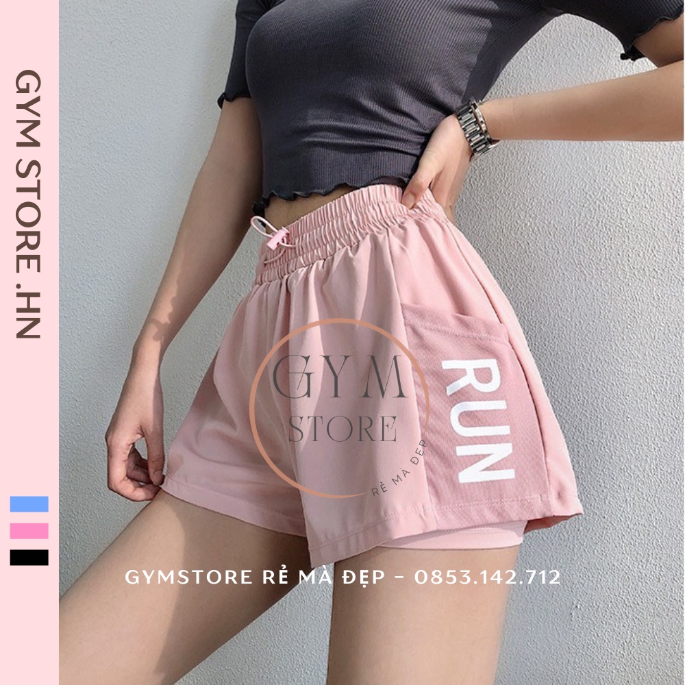 Quần biker short quần đùi ngắn tập gym nữ 𝐇𝐎̂̃ 𝐓𝐑𝐎̛̣ Đ𝐎̂̉𝐈 𝐒𝐈𝐙𝐄 Boxer 2 Lớp cạp cao Tôn Mông thể thao nữ 𝑮𝒀𝑴𝑺𝑻𝑶𝑹𝑬 285
