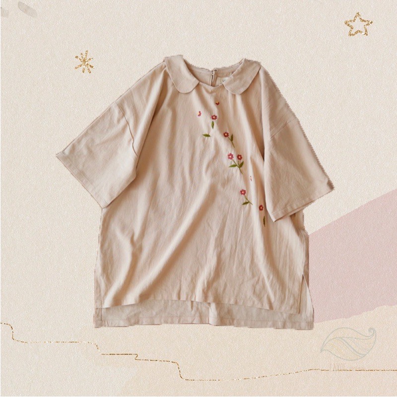 Áo thêu hoa nhí | Lá Xoè